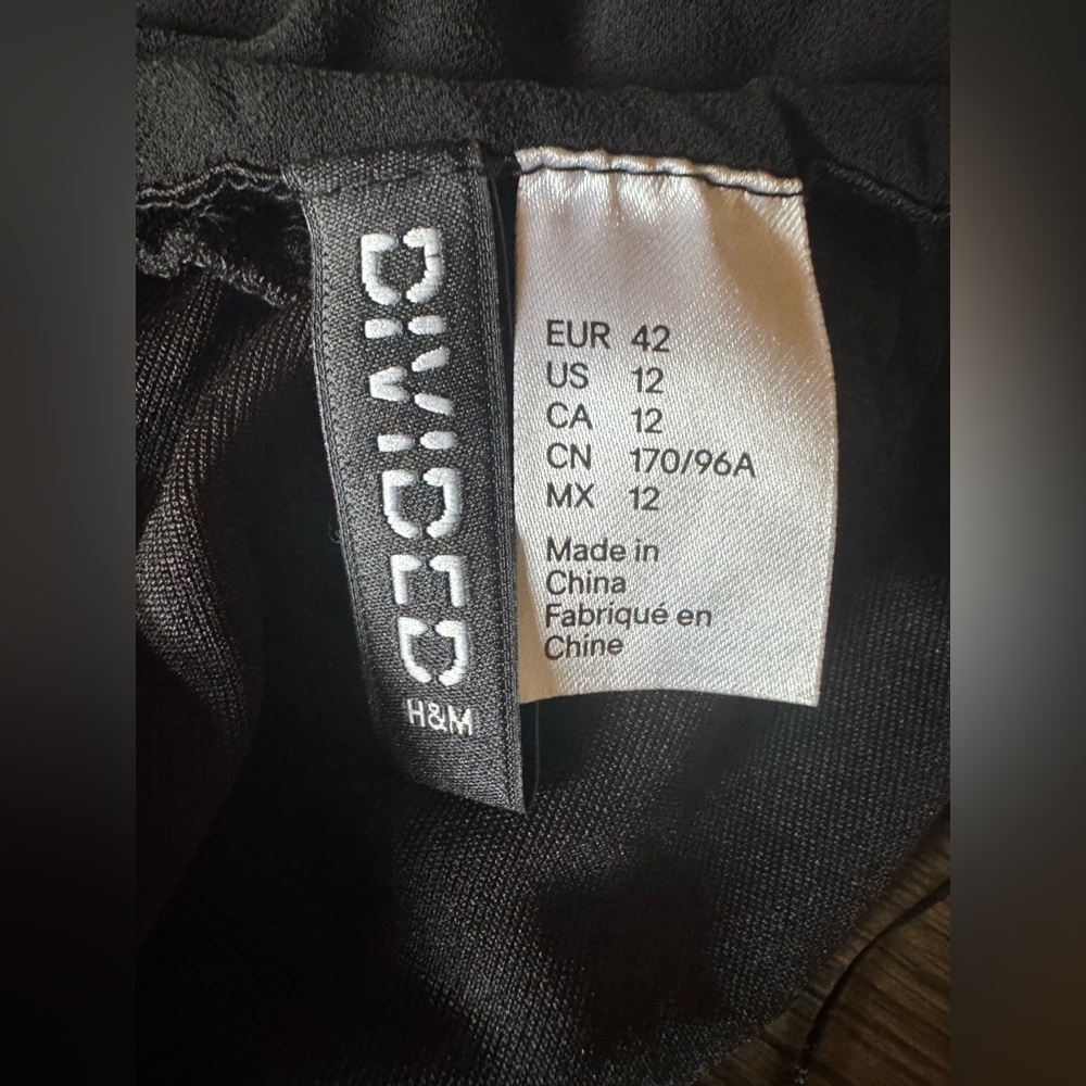 H&M Women Maxi black dress off shoulders Size 12 - Picture 5 of 9